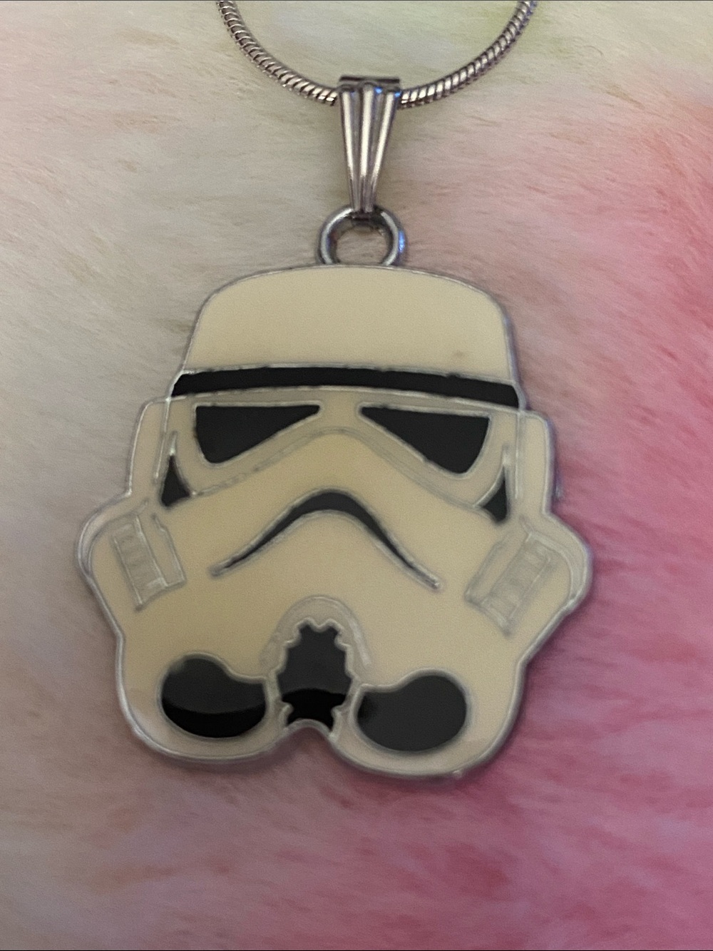 Star Wars Stormtrooper Pendant Necklace in White and Black